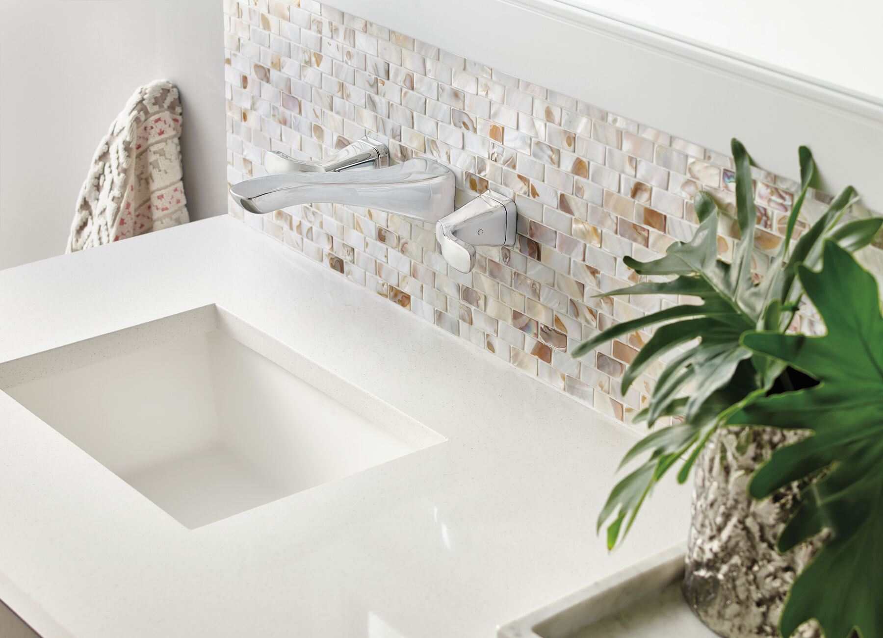 Two Handle Wall Mount Bathroom Faucet Trim