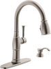 Single Handle Pull-Down Kitchen Faucet with Soap Dispenser and ShieldSpray&reg; Technology