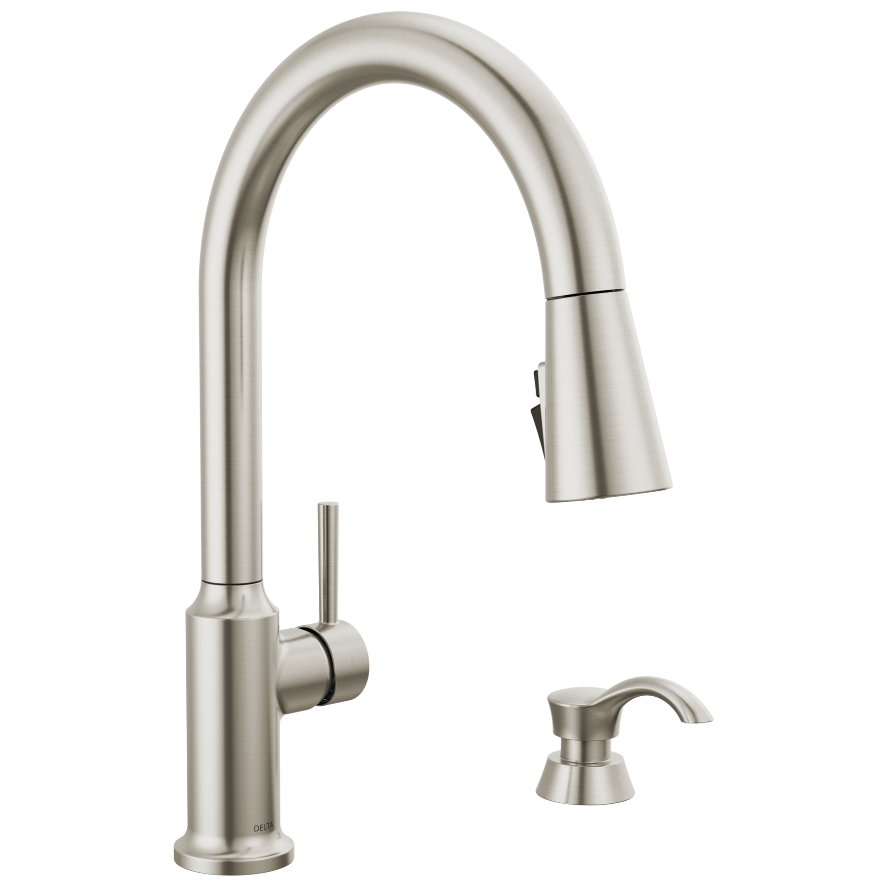Single Handle Pull-Down Kitchen Faucet with Soap Dispenser and ShieldSpray&reg; Technology