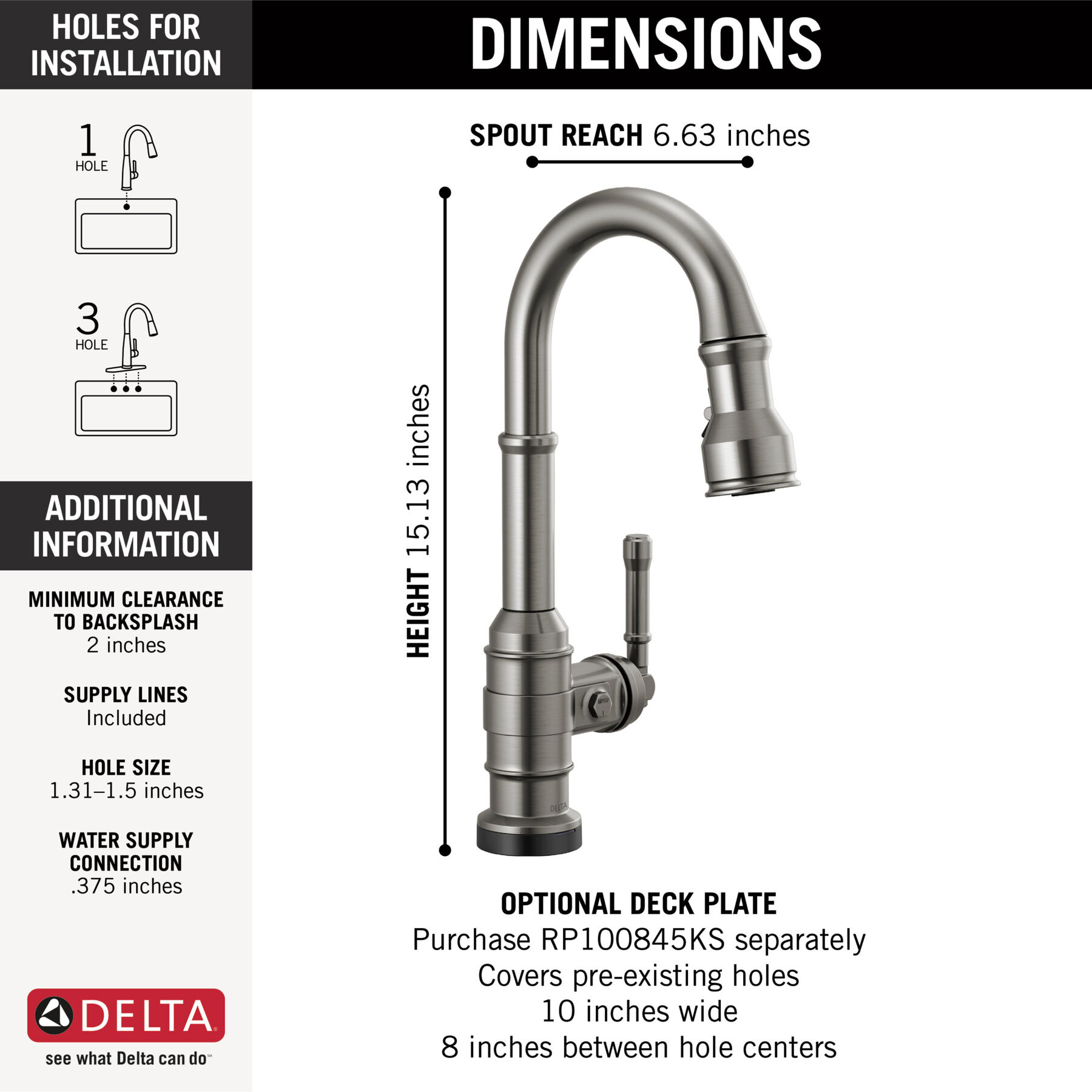 Single Handle Pull-Down Bar/Prep Faucet with Touch<sub>2</sub>O&reg; Technology