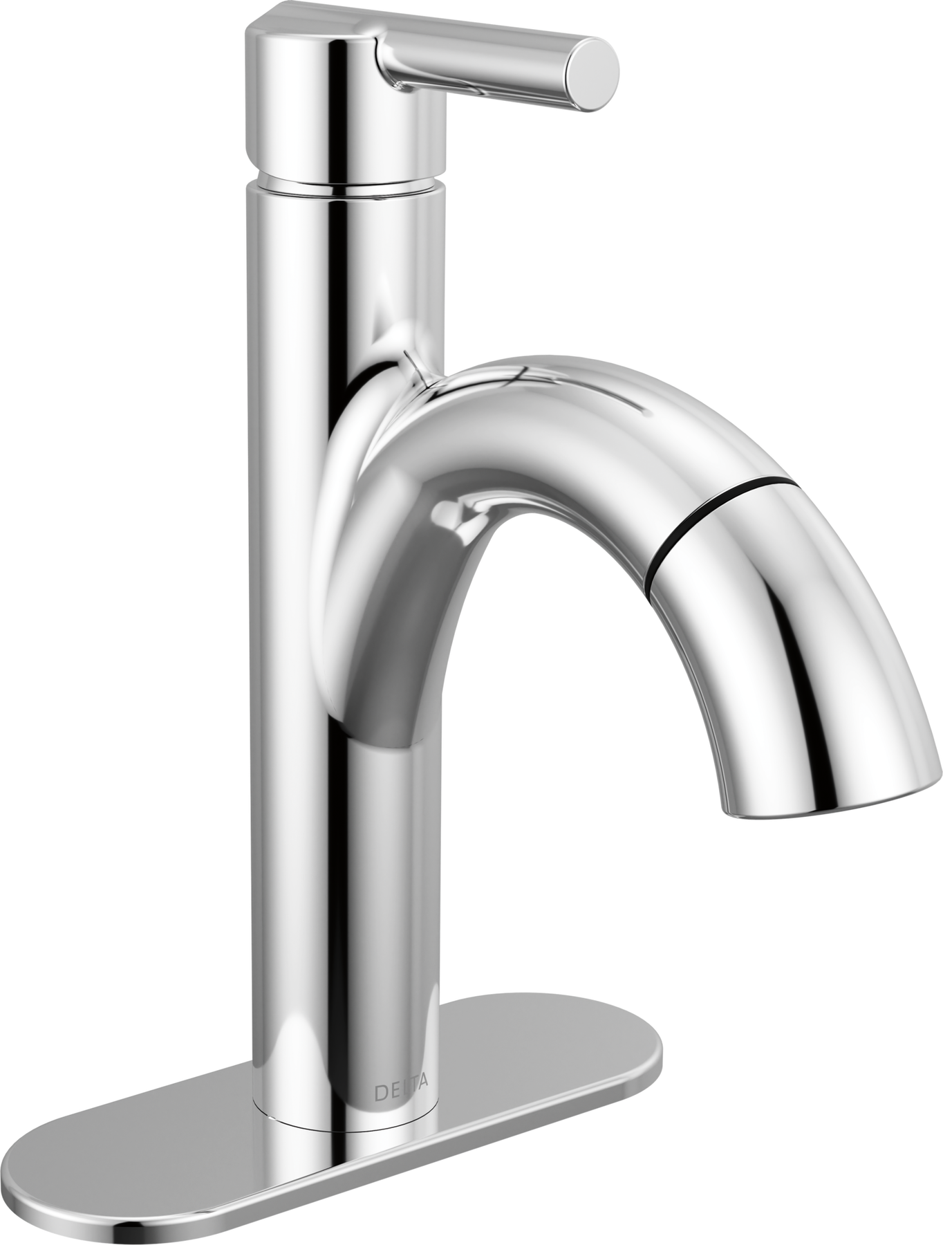 Single Handle Pull-Down Bathroom Faucet
