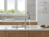 Single Handle Pull-Down Kitchen Faucet with Soap Dispenser and ShieldSpray Technology