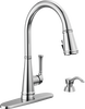 Single Handle Pull-Down Kitchen Faucet with Soap Dispenser and ShieldSpray&reg; Technology