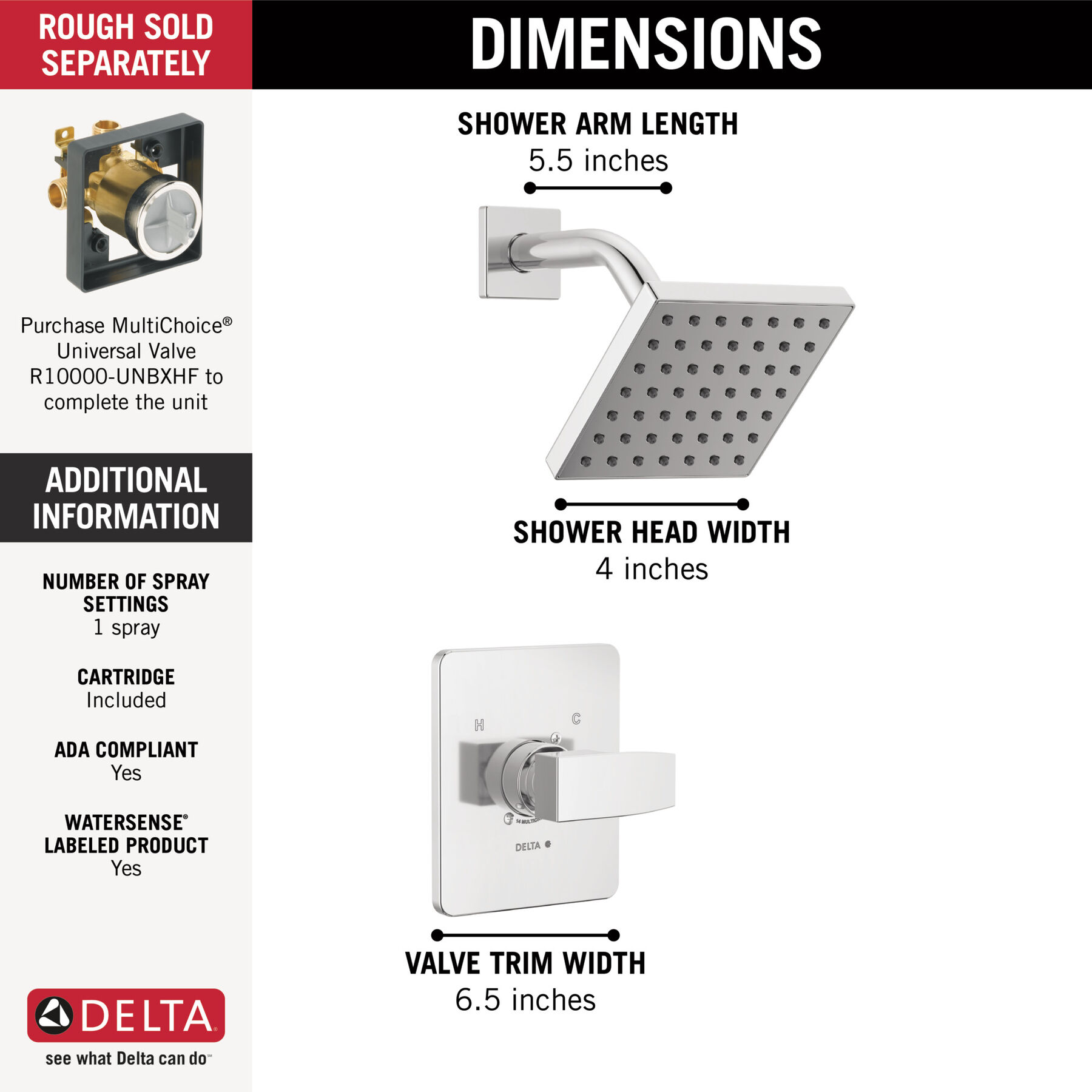 Monitor 14 Series Shower Trim