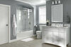 60" x 30" Curved Bathtub Shower Door