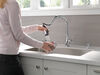Single Handle Pull-Down Kitchen Faucet with Soap Dispenser and ShieldSpray