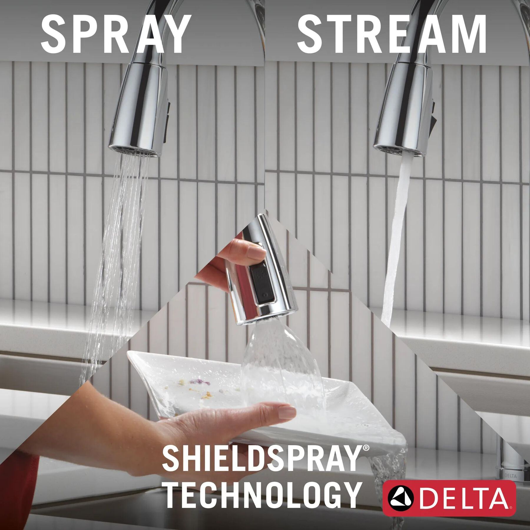 Single Handle Pull-Down Kitchen Faucet with Soap Dispenser and ShieldSpray&reg; Technology