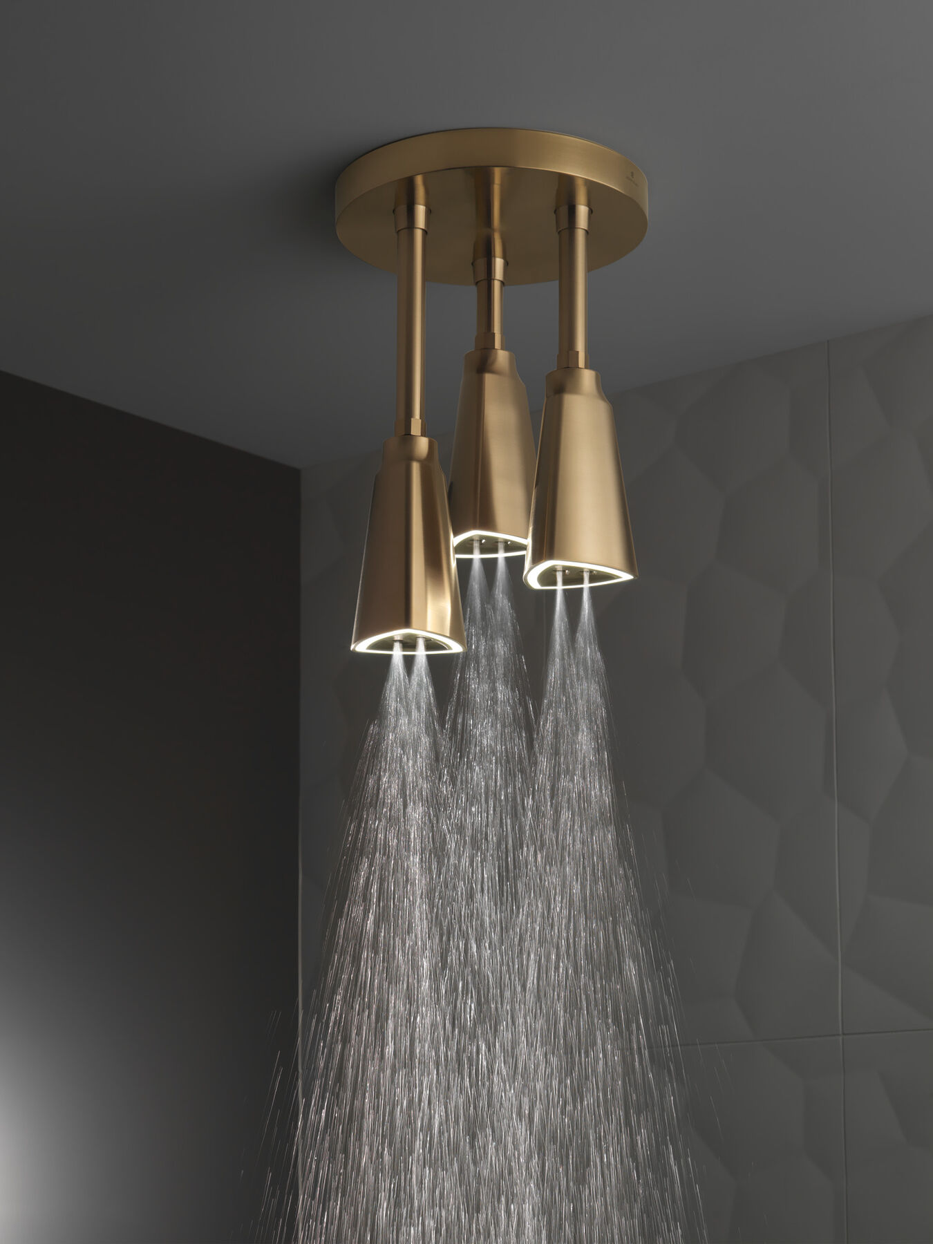 H2Okinetic&reg; Pendant Raincan Shower Head with LED Light
