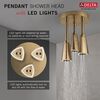 H2Okinetic&reg; Pendant Raincan Shower Head with LED Light