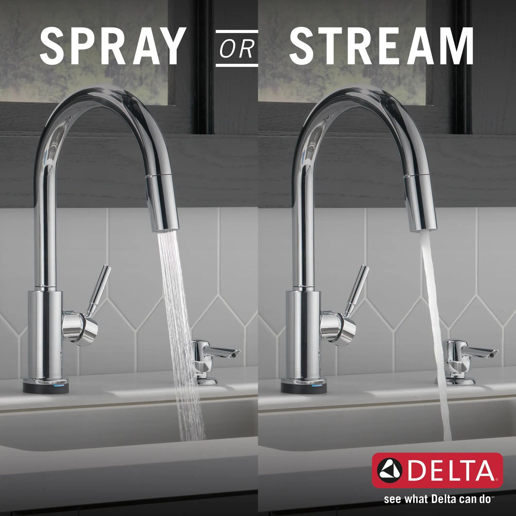 Single Handle Pull-Down Touch<sub>2</sub>O&reg; Technology Kitchen Faucet with Touchless Technology