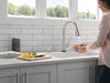 Single Handle Pull-Down Touch<sub>2</sub>O&reg; Technology Kitchen Faucet with Touchless Technology and Soap Dispenser