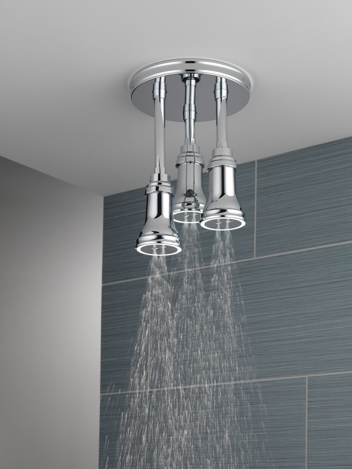 H2Okinetic&reg; Pendant Raincan Shower Head with LED Light