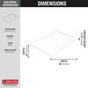 48&rdquo;x34&rdquo; Right Corner Center Drain Shower Base