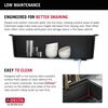 33&rdquo;&nbsp;Granite Composite&nbsp;Workstation Kitchen Sink&nbsp;Drop-In&nbsp;Top Mount&nbsp;Single Bowl with&nbsp;WorkFlow&trade; Ledge and Accessories