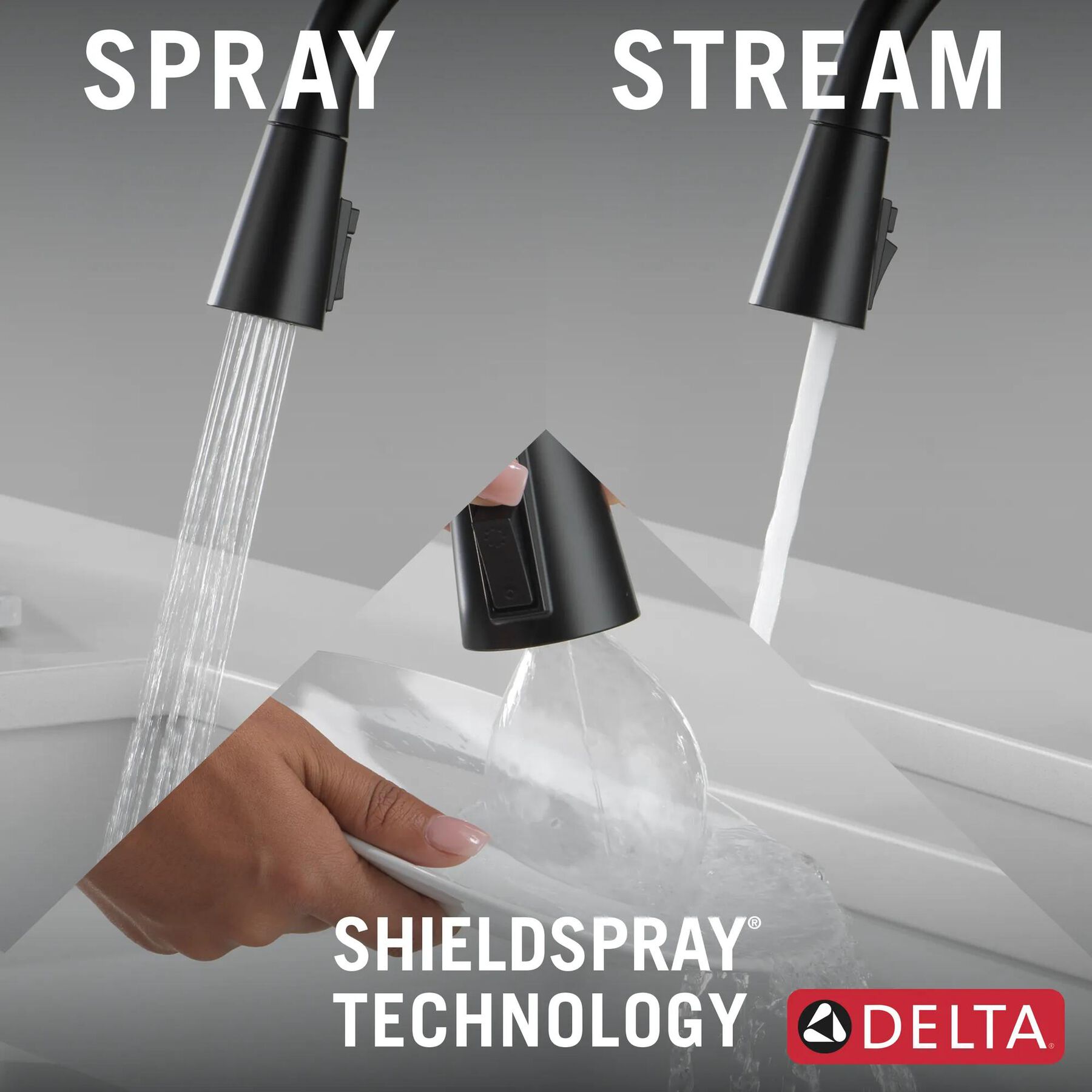 Single Handle Pull-Down Kitchen Faucet with ShieldSpray Technology
