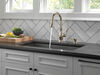 Single Handle Pull-Down Kitchen Faucet with Soap Dispenser and ShieldSpray