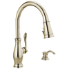 Single Handle Pull-Down Kitchen Faucet with Soap Dispenser and ShieldSpray