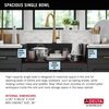 33&rdquo;&nbsp;Granite Composite&nbsp;Workstation Kitchen Sink&nbsp;Drop-In&nbsp;Top Mount&nbsp;Single Bowl with&nbsp;WorkFlow&trade; Ledge and Accessories