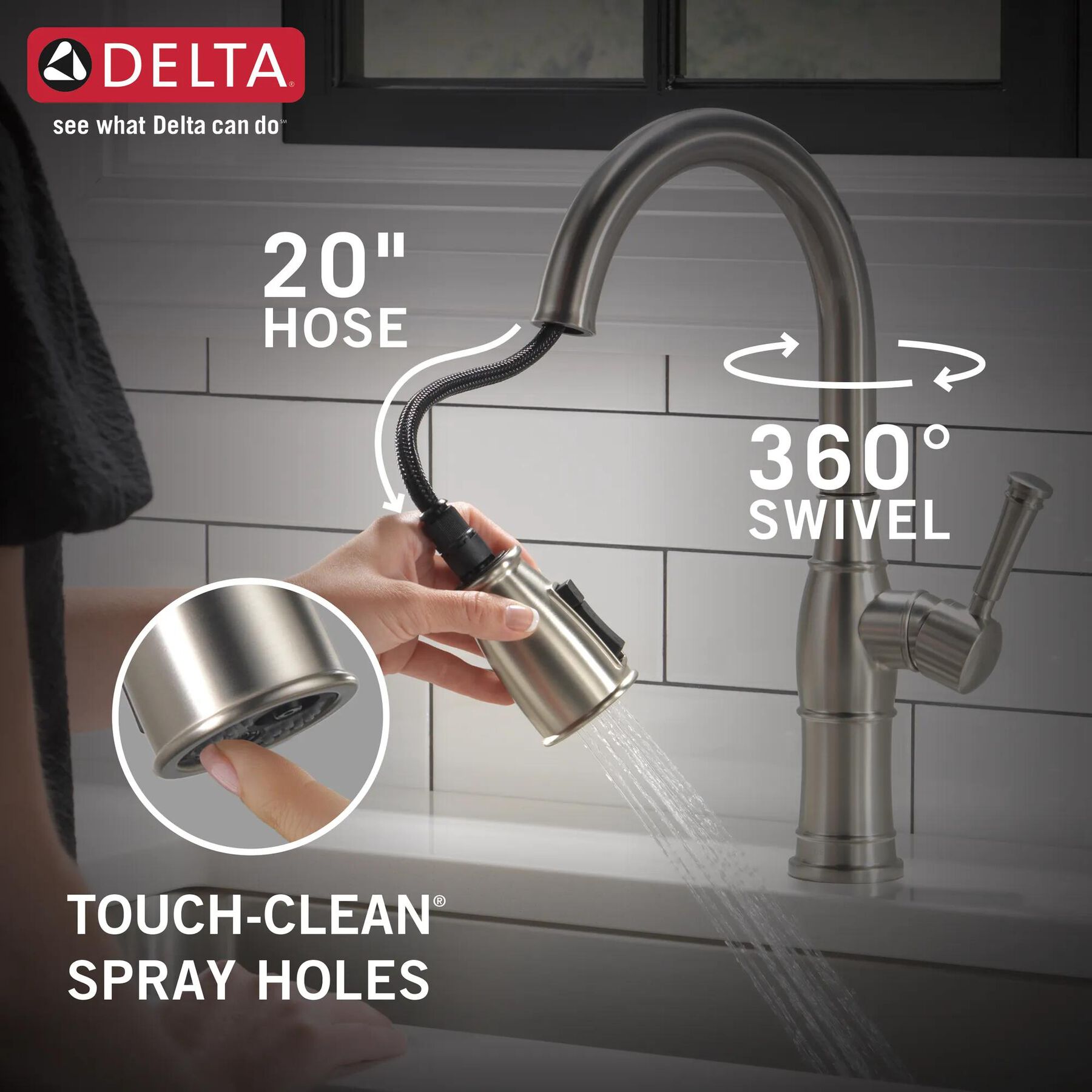 Single Handle Pull-Down Kitchen Faucet with Soap Dispenser and ShieldSpray&reg; Technology