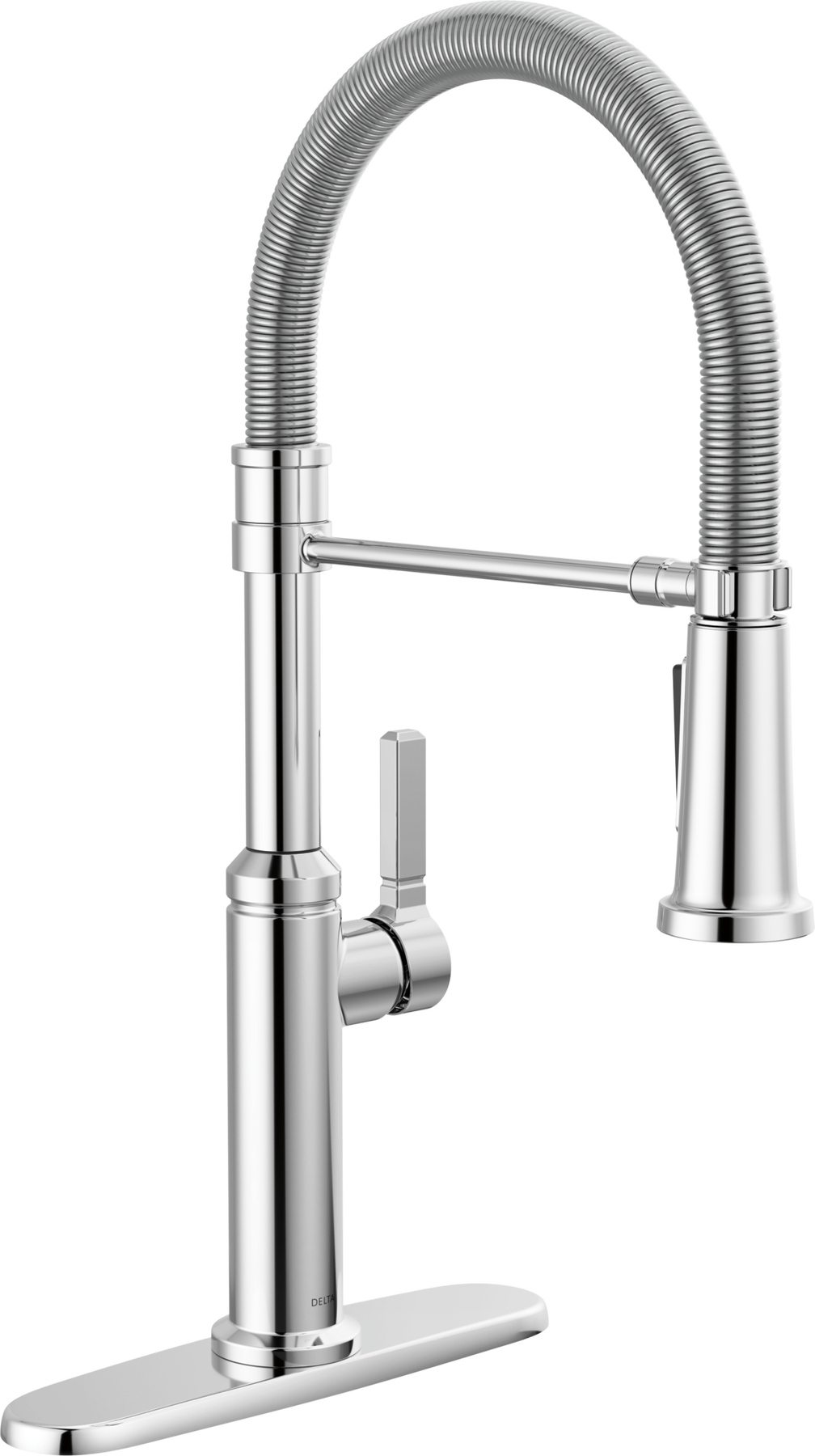 Single Handle Pull-Down Kitchen Faucet With Spring Spout