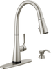 Single Handle Pull-Down Kitchen Faucet with Soap Dispenser and Touch<sub>2</sub>O&reg;  Technology