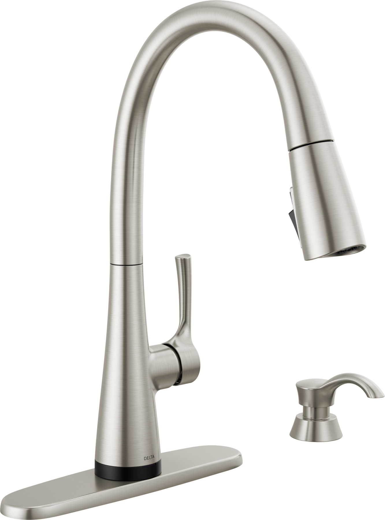 Single Handle Pull-Down Kitchen Faucet with Soap Dispenser and Touch<sub>2</sub>O&reg;  Technology