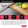 24&rdquo; Workstation Undermount Single Bowl 16 Gauge Stainless Steel&nbsp;Laundry&nbsp;Utility&nbsp;Kitchen Sink with&nbsp;WorkFlow&trade; Ledge and Accessories