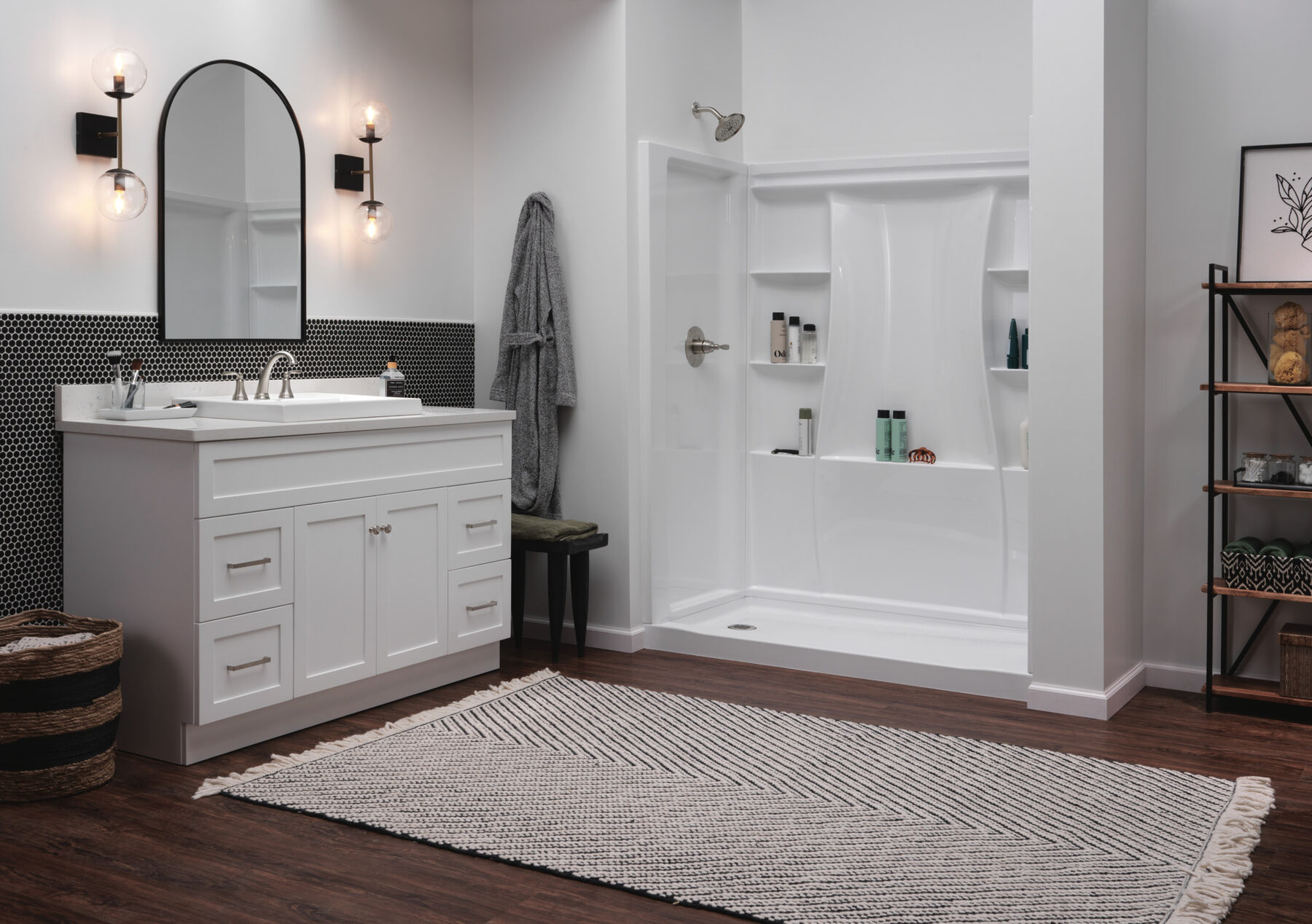 Classic 500 Shower Base 60"x32" Left Drain
