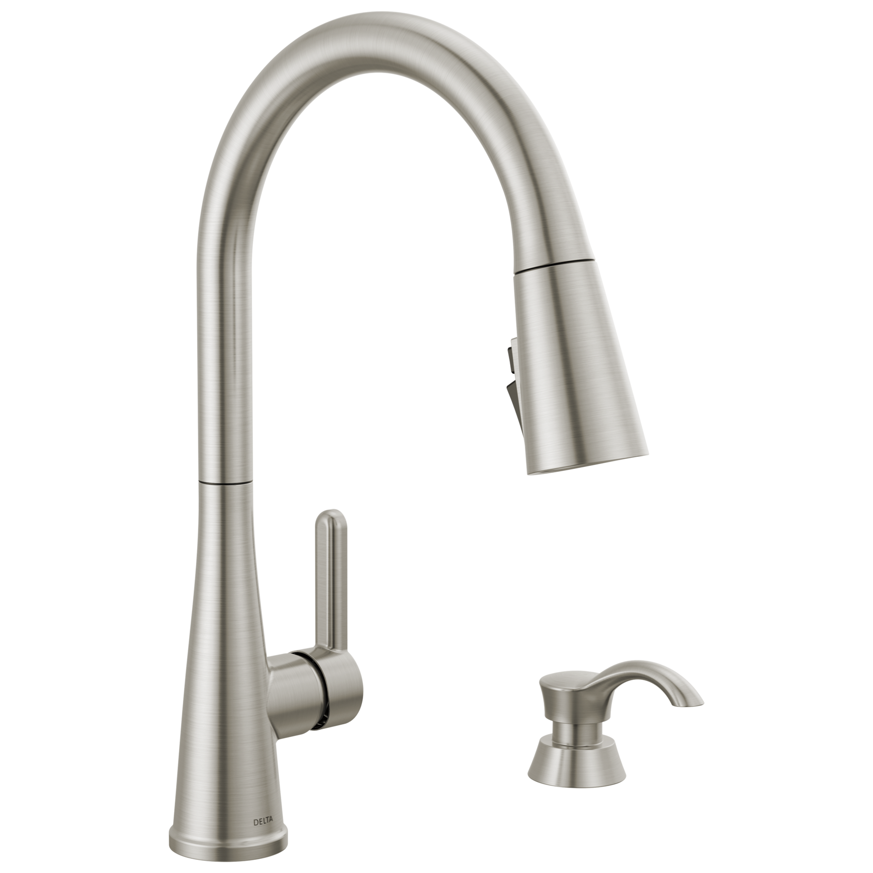 Single Handle Pull-Down Kitchen Faucet with Soap Dispenser and ShieldSpray&reg; Technology
