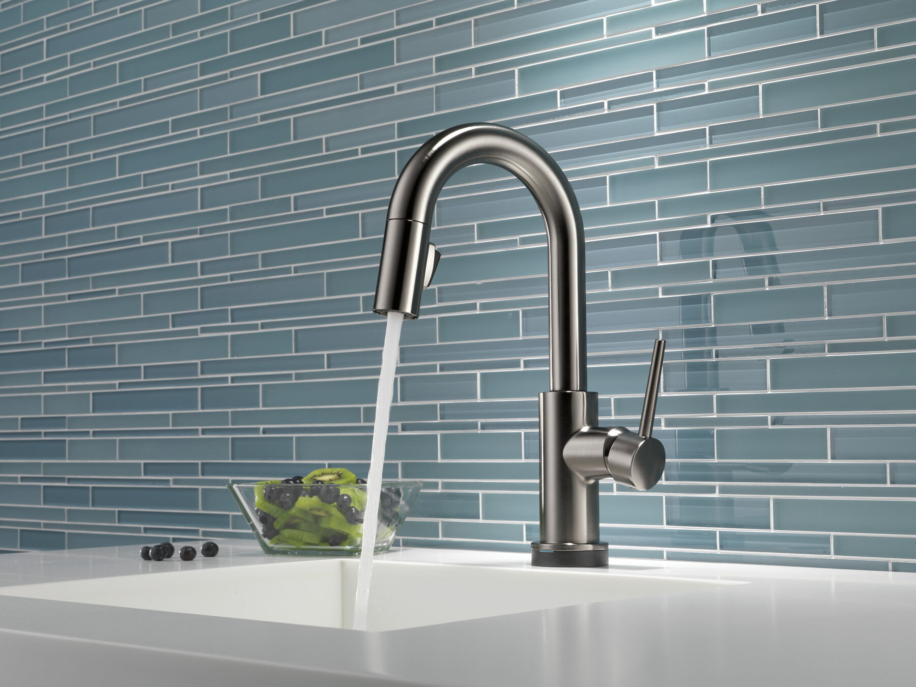 Single Handle Pull-Down Bar/Prep Faucet with Touch