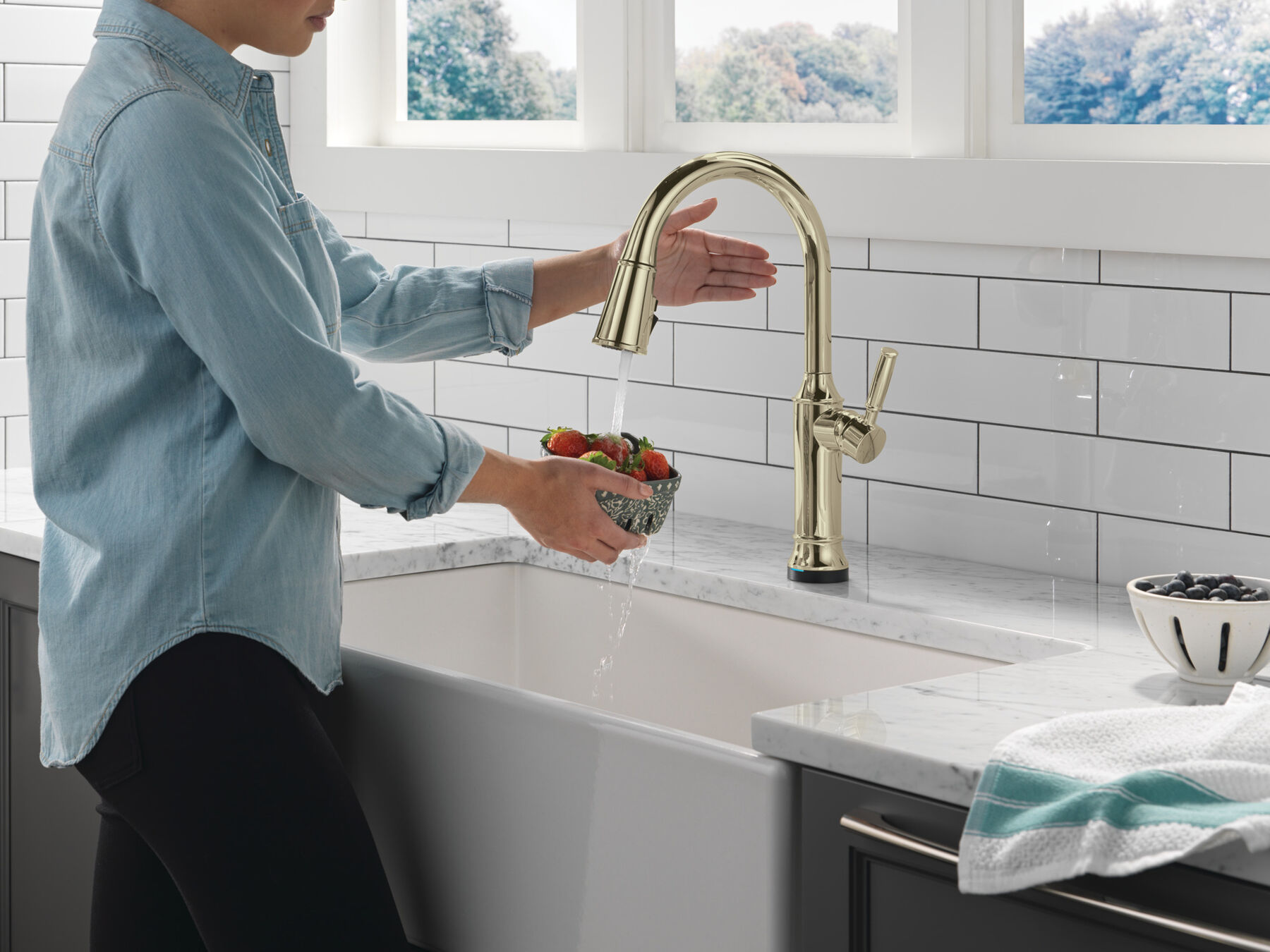 Touch<sub>2</sub>O&reg; Technology Kitchen Faucet with Touchless Technology