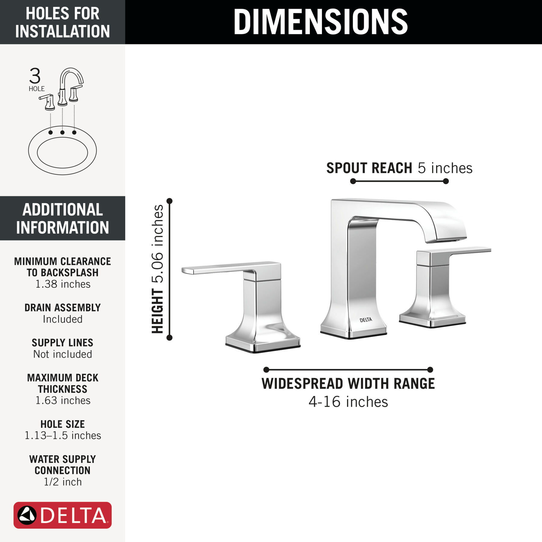 Two Handle Widespread Bathroom Faucet
