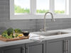 Single Handle Pull-Down Kitchen Faucet with Soap Dispenser and ShieldSpray Technology