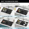 30&rdquo; Undermount 16 Gauge Workstation Kitchen Sink Single Bowl with WorkFlow&trade; Ledge and Accessories