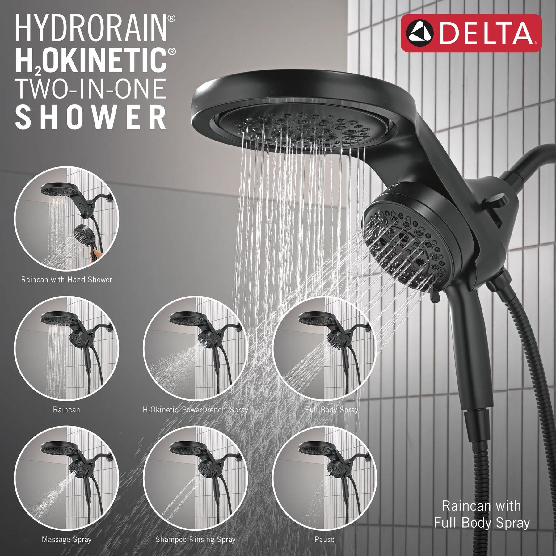 6-Setting HydroRain&reg; with ProClean&trade;