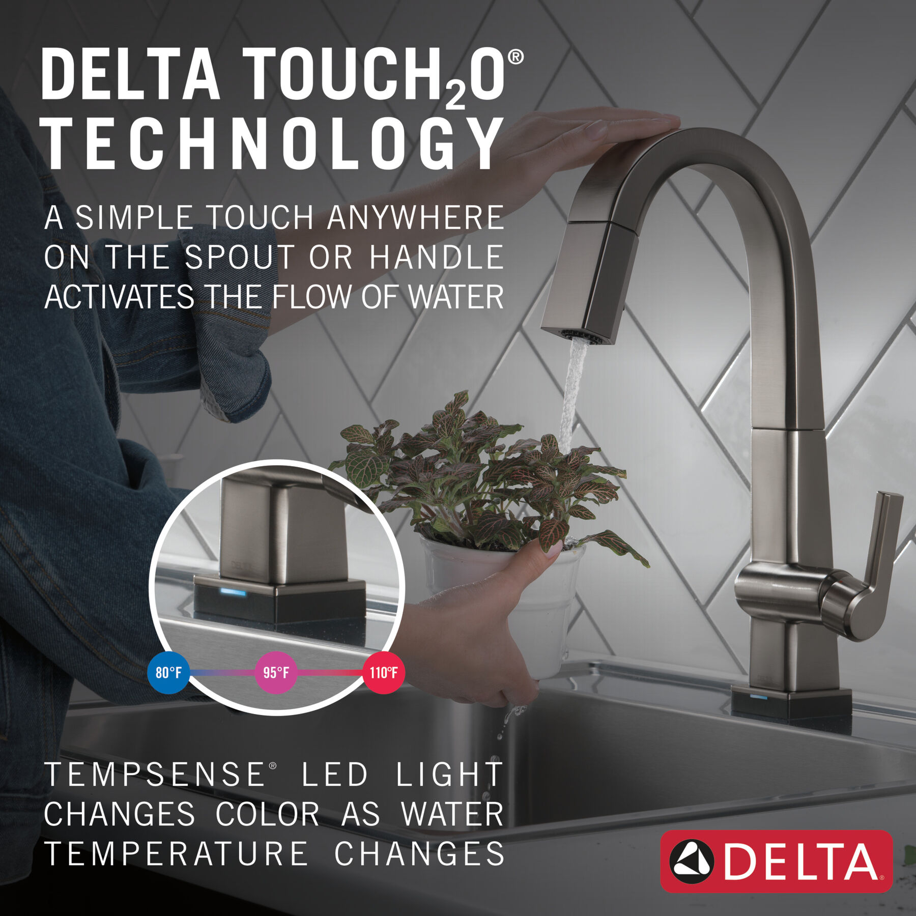 Single Handle Pull Down Bar/Prep Faucet With Touch2O Technology