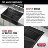 30&rdquo; Retrofit Farmhouse Apron Front 16 Gauge Workstation Kitchen Sink Single Bowl in with WorkFlow&trade; Ledge and&nbsp;Accessories for Top Mount Drop-In Installation