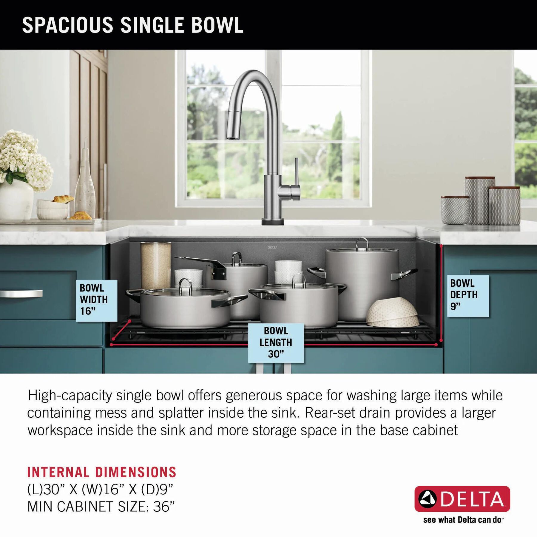 32&rdquo; Undermount 16 Gauge Workstation Kitchen Sink Single with WorkFlow&trade; Ledge and Accessories