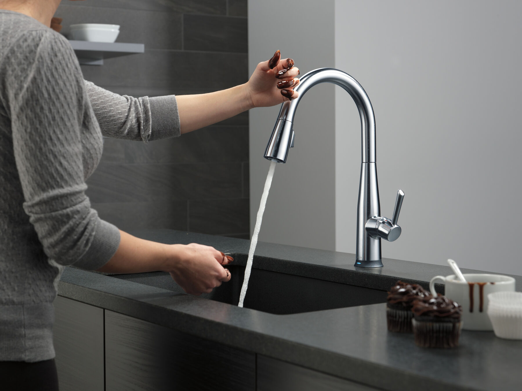 VoiceIQ&reg; Single Handle Pull-Down Faucet with Touch<sub>2</sub>O&reg; Technology