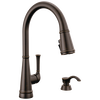 Single Handle Pull-Down Kitchen Faucet with Soap Dispenser and ShieldSpray&reg; Technology