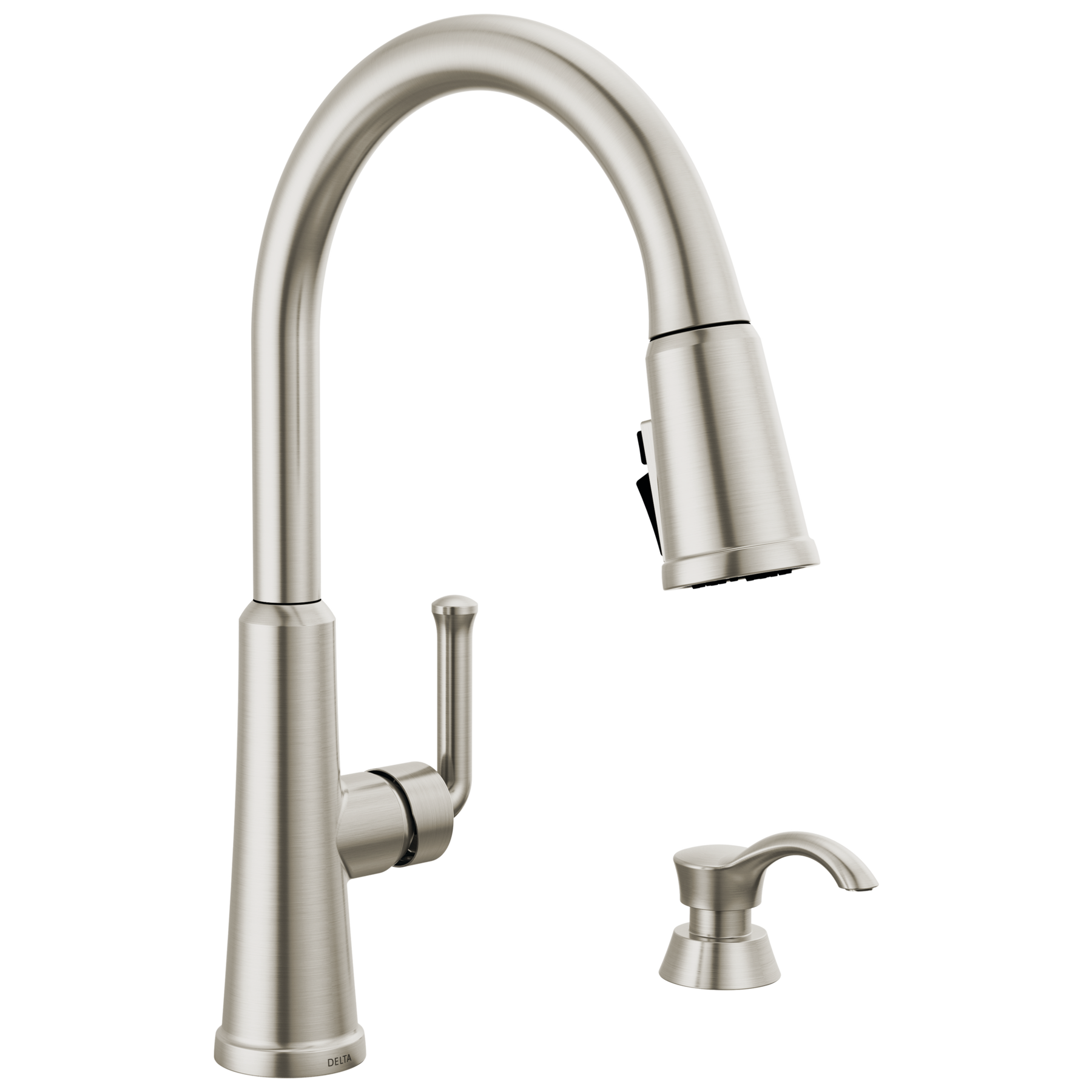Single Handle Pull-Down Kitchen Faucet with Soap Dispenser and ShieldSpray&reg; Technology