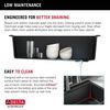 30&rdquo; Granite Composite Workstation Kitchen Sink Drop-In Top Mount Single Bowl with WorkFlow&trade; Ledge and Accessories in Black