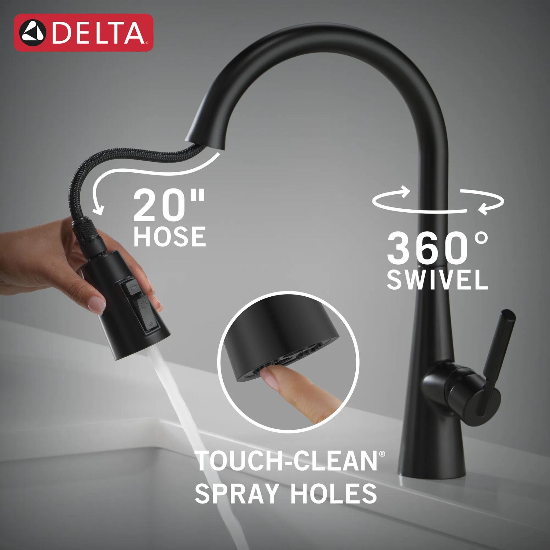 Single Handle Pull-Down Kitchen Faucet with ShieldSpray Technology