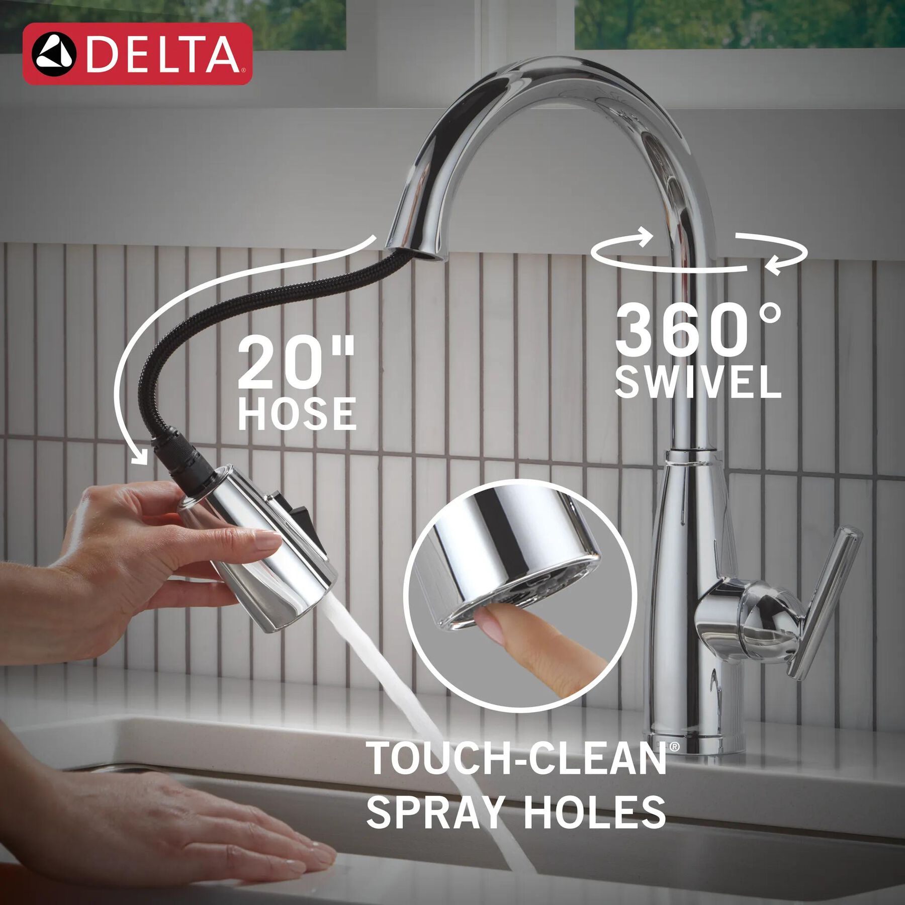 Single Handle Pull-Down Kitchen Faucet with Soap Dispenser and ShieldSpray&reg; Technology