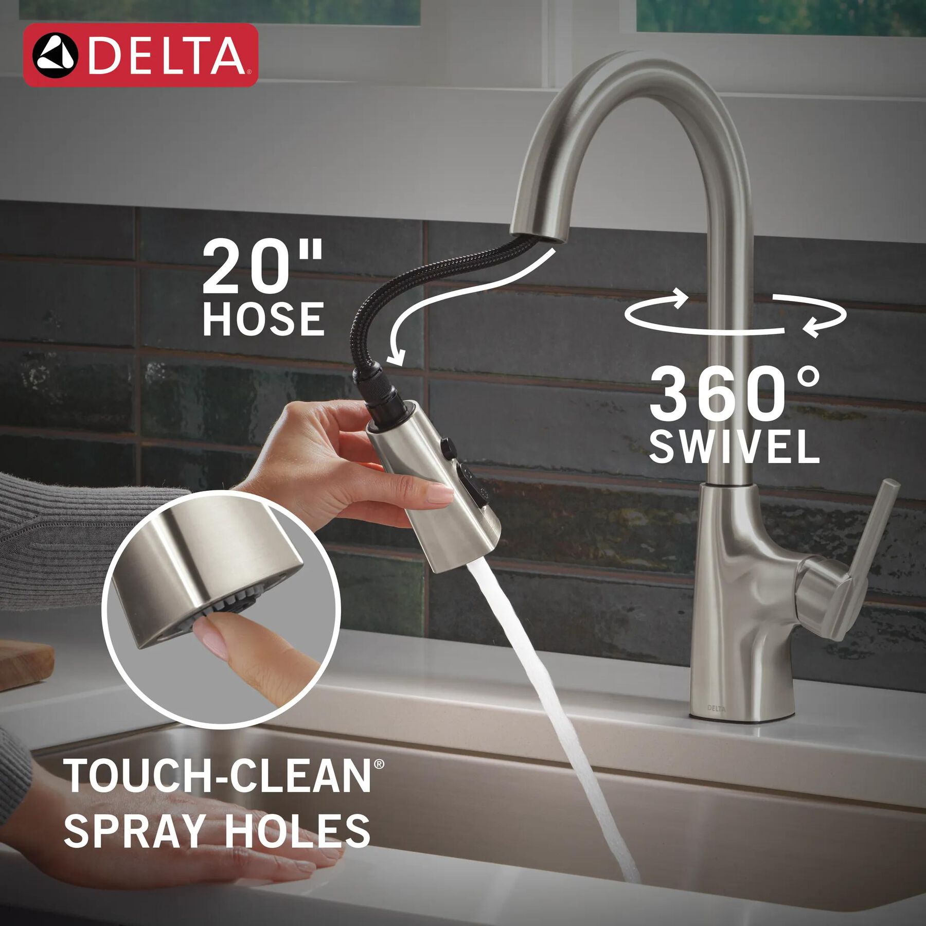 Single Handle Pull-Down Kitchen Faucet