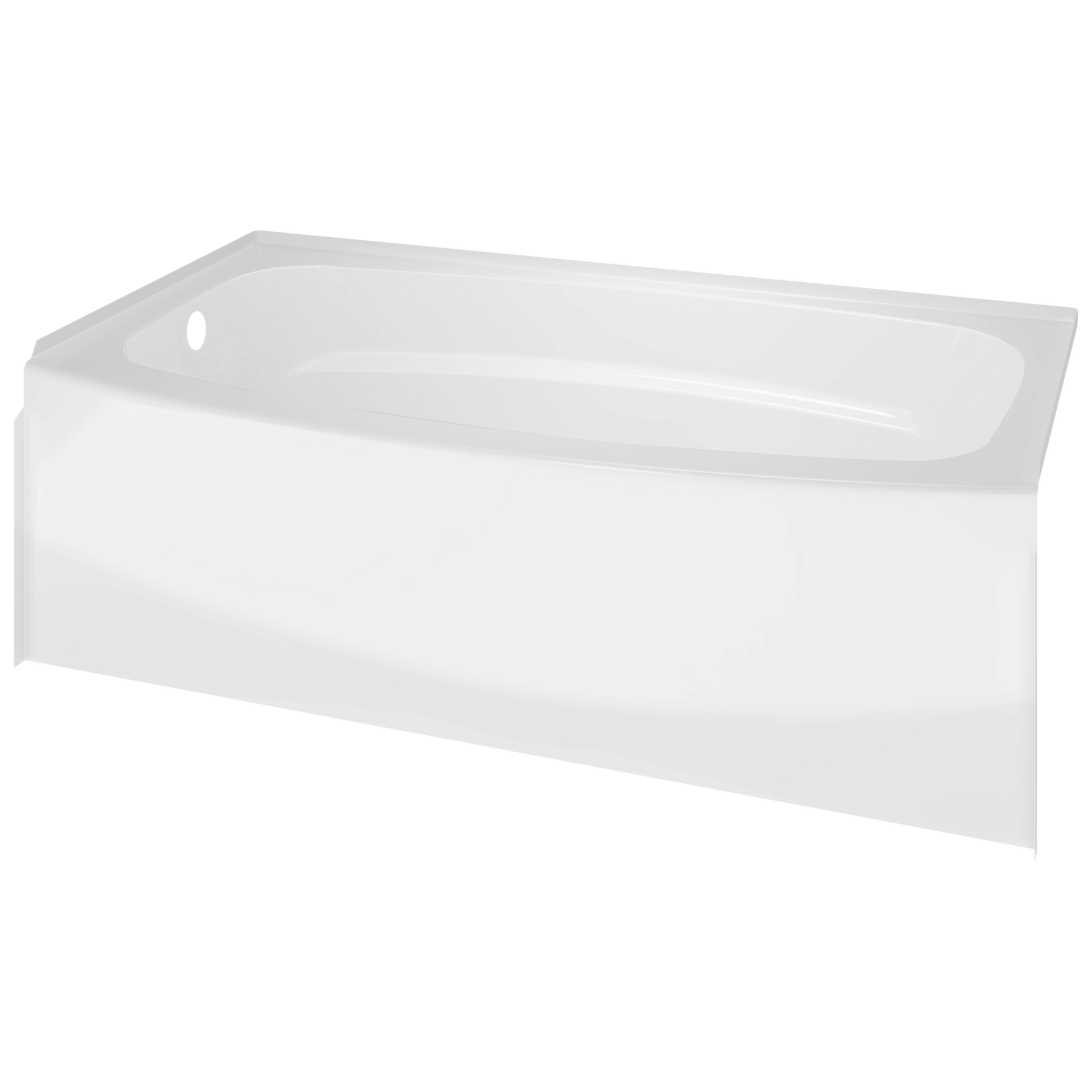 60" x 30" Curved Bathtub - Left Drain