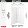 38'' Direct-to-Stud Corner Shower Wall Set