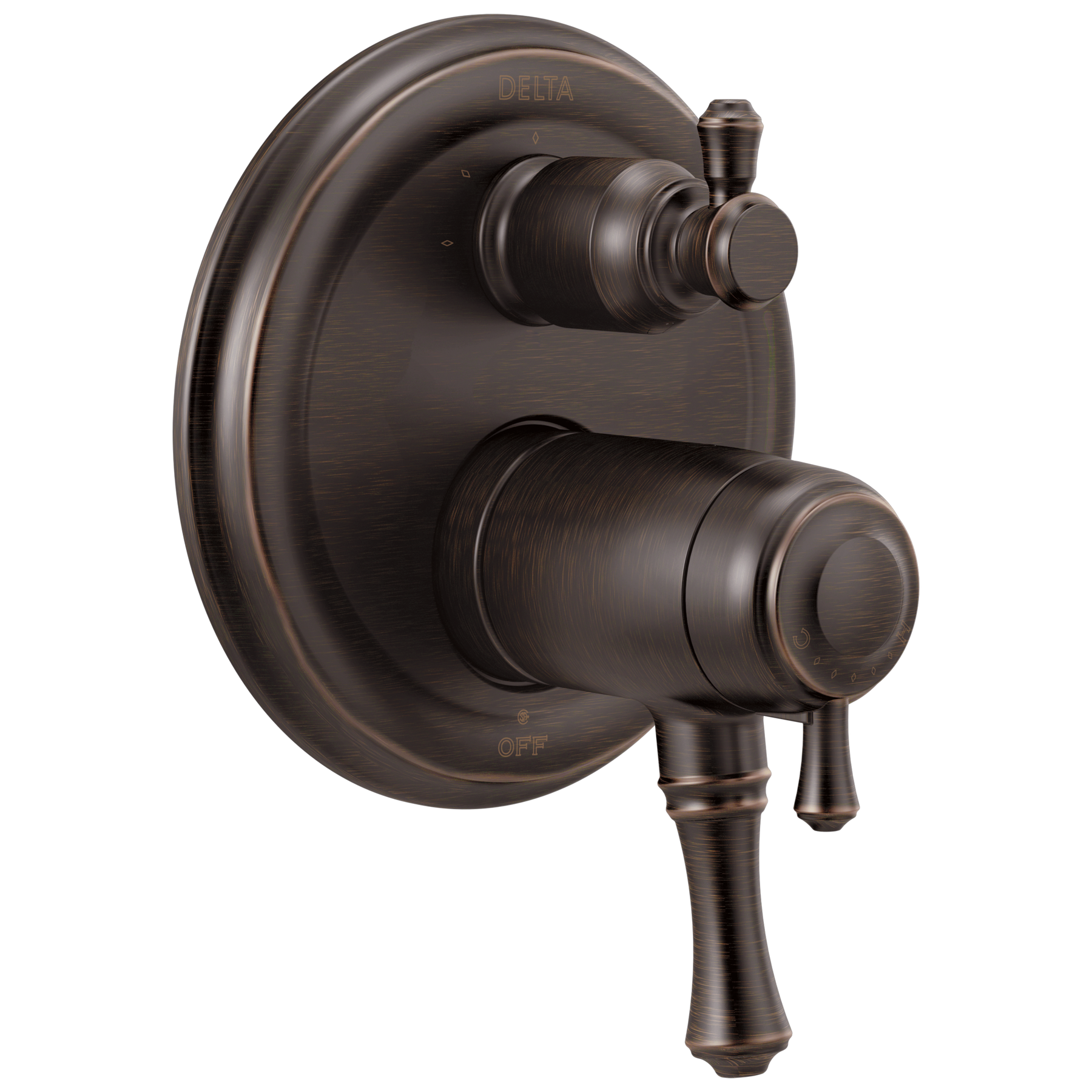 Traditional 2-Handle TempAssure&reg; 17T Series Valve Trim with 3-Setting Integrated Diverter