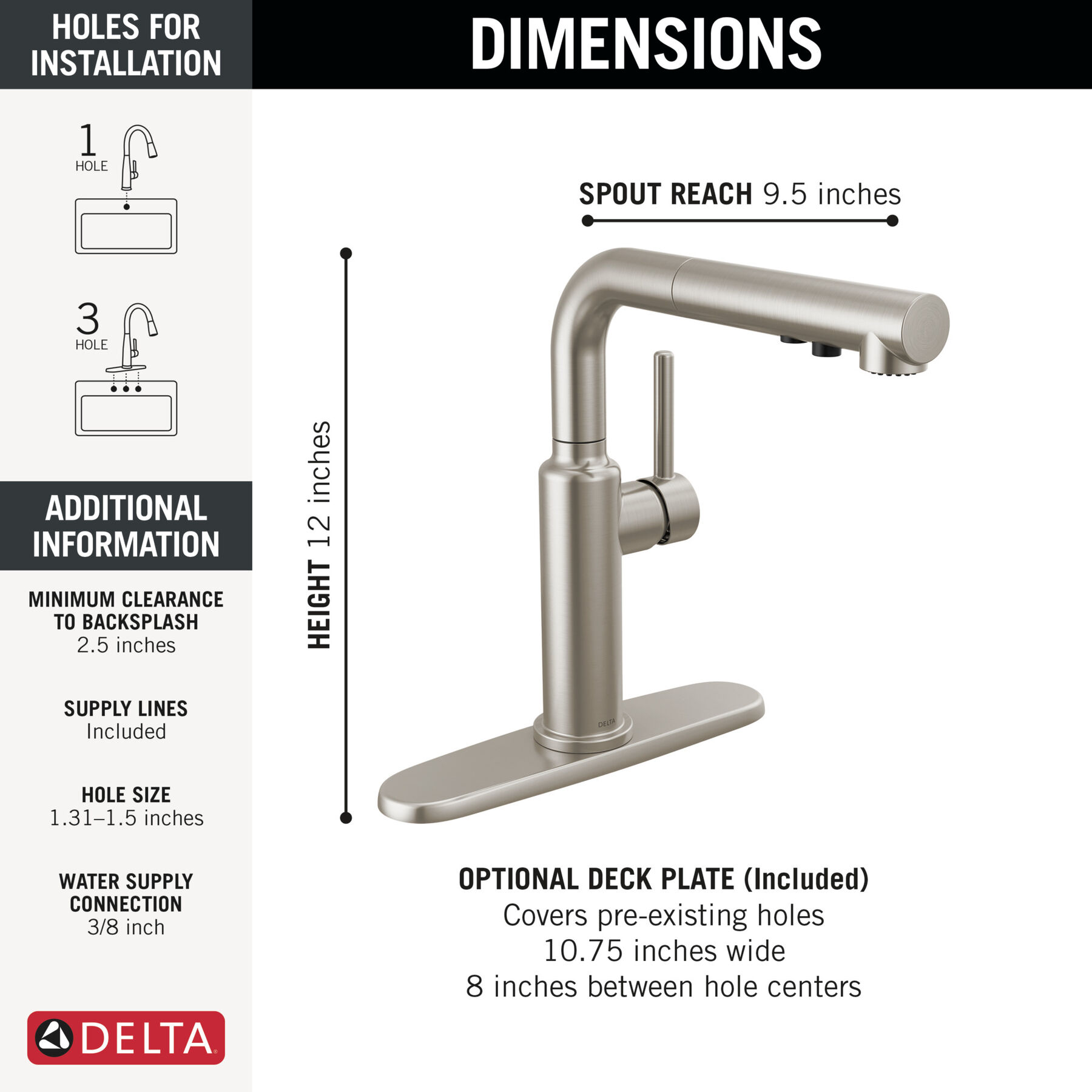 Single Handle Pull-Out Kitchen Faucet