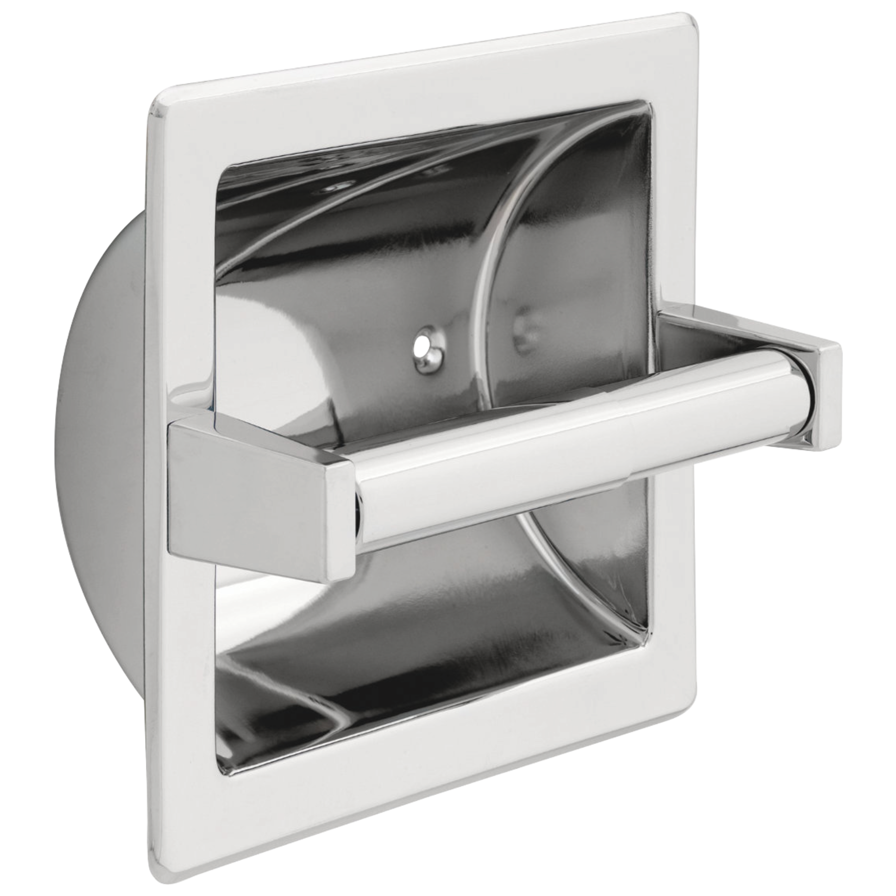Brass Recessed Paper Holder with Brass Roller